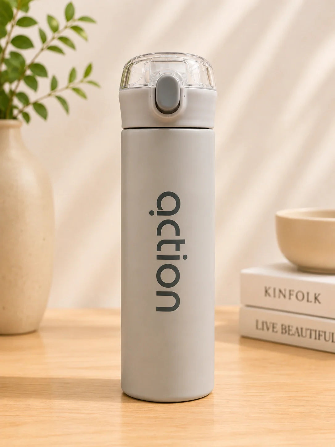 Premium Vacuum Insulated Stainless Steel Water Bottle – Leak Proof Hot & Cold Bottle with One-Touch Lid