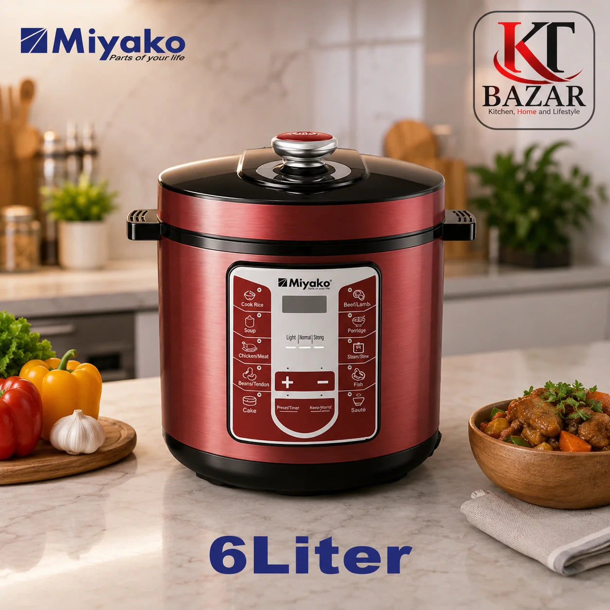 Miyako 6L electric pressure cooker – KT Nest