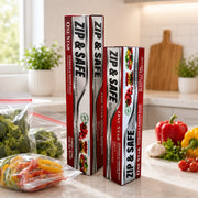 One Star Zip & Safe Storage & Freezer Bags – BPA Free Food Storage Zip Lock Bags for Kitchen & Freezer Use