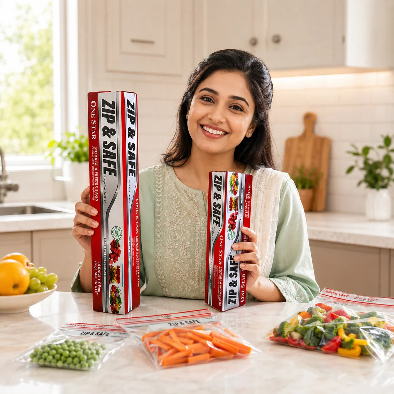 One Star zip lock food storage and freezer bags – KT Nest