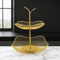 Golden Fruit Basket – Premium Metal Fruit & Snack Organizer