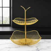 Golden metal fruit and snack basket – KT Nest