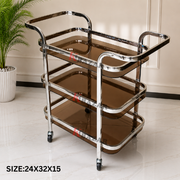 Tea trolley with three shelves and two handles – KT Nest