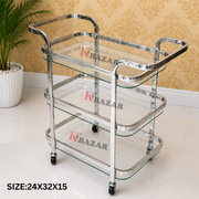 Tea Trolley – 3 Shelves, Two Handles