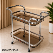Tea Trolley – 2 Shelves, Two Handles