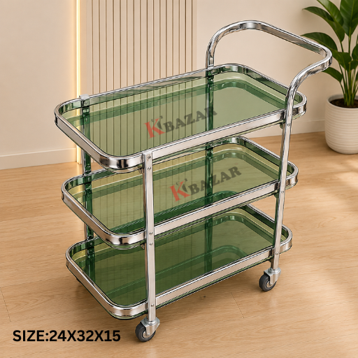 Tea trolley with three shelves and one handle – KT Nest