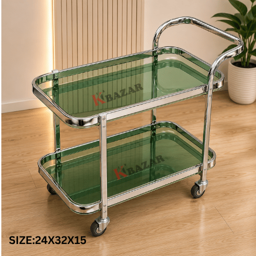 Tea trolley with two shelves and one handle – KT Nest