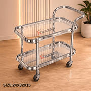 Tea Trolley – 2 Shelves, One Handle