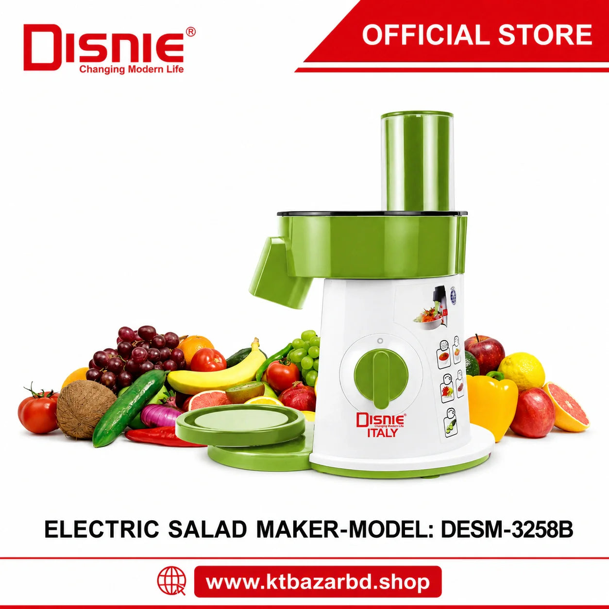 Disnie DESM-3258B electric food processor and salad cutter – KT Nest