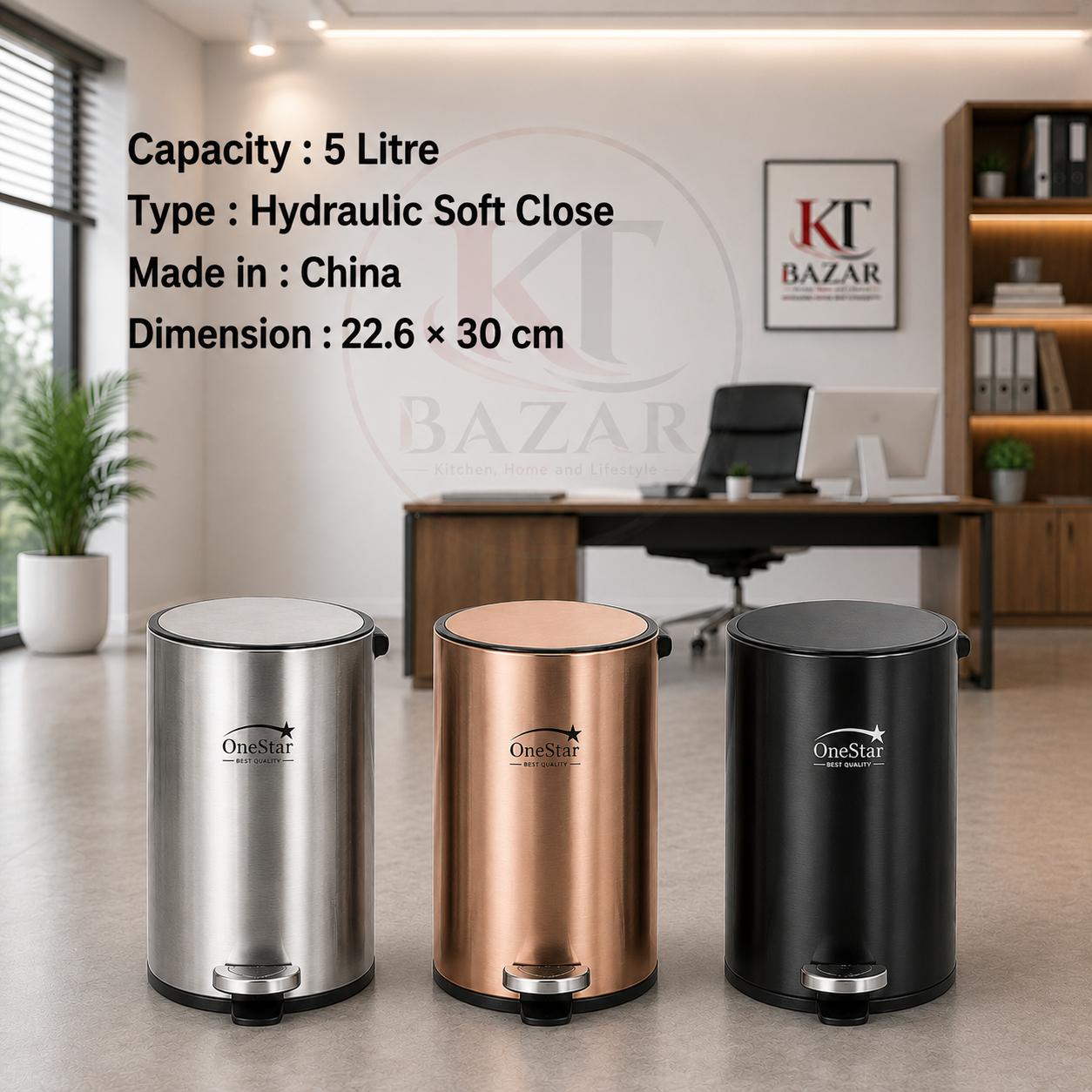 Stainless Steel Pedal Bin Round