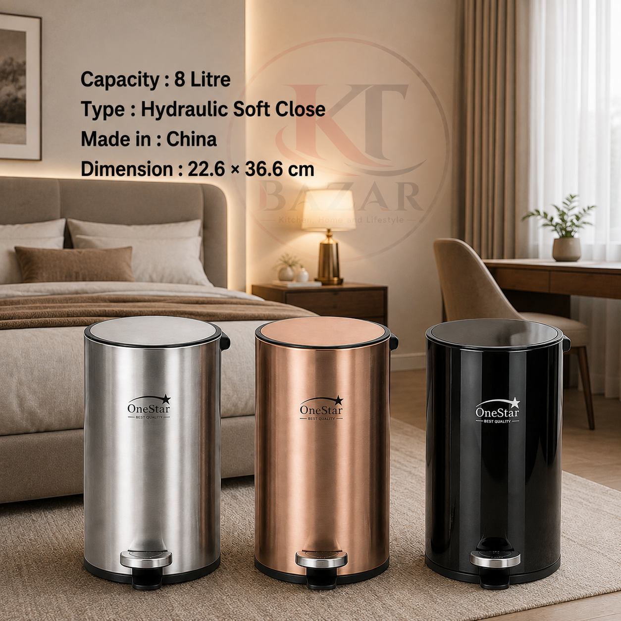 Stainless Steel Pedal Bin Round