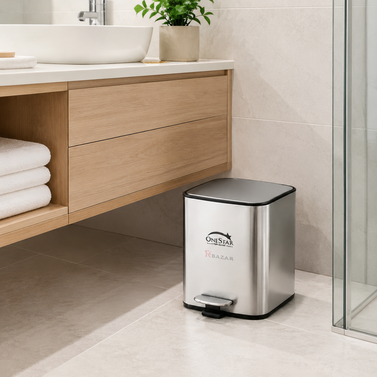 Guard Square Stainless Steel Pedal Bin 3, 5 Litre