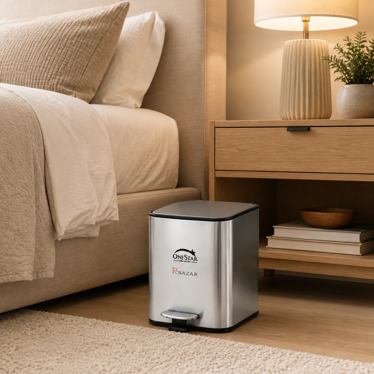 Guard Square Stainless Steel Pedal Bin 3, 5 Litre
