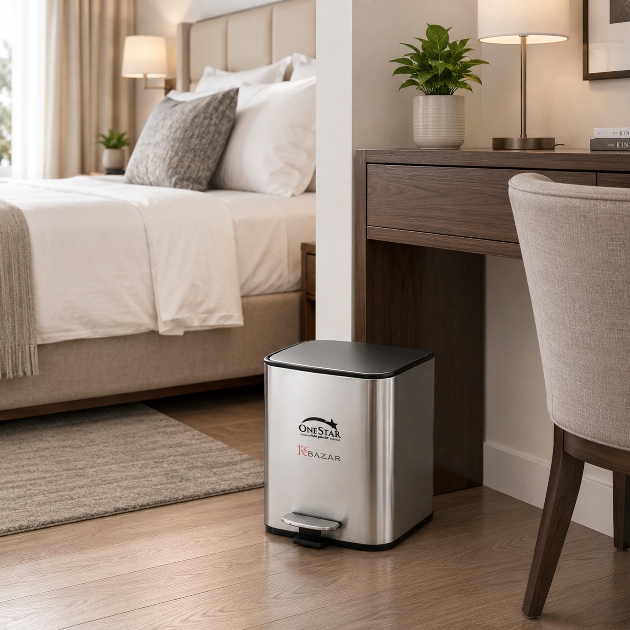 Guard Square Stainless Steel Pedal Bin 3, 5 Litre