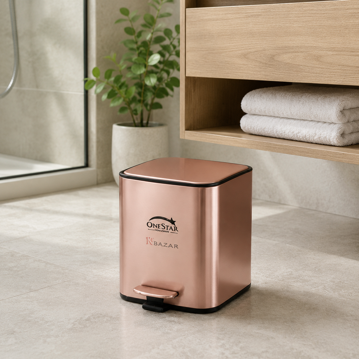 Guard Square Stainless Steel Pedal Bin 3, 5 Litre
