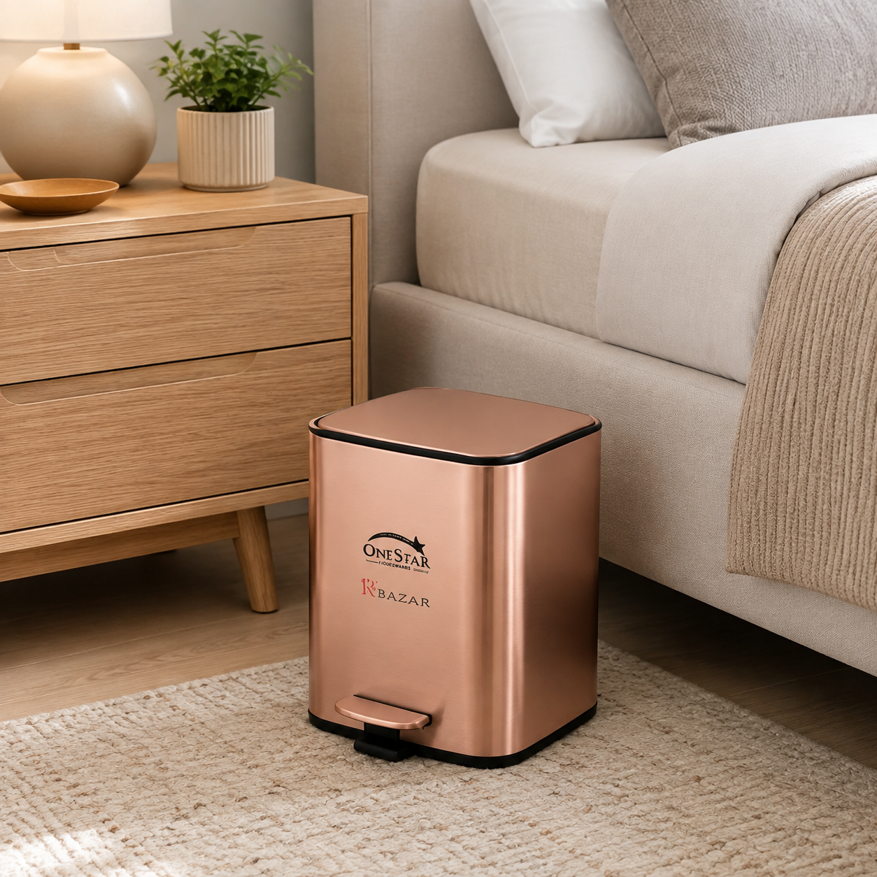 Guard Square Stainless Steel Pedal Bin 3, 5 Litre
