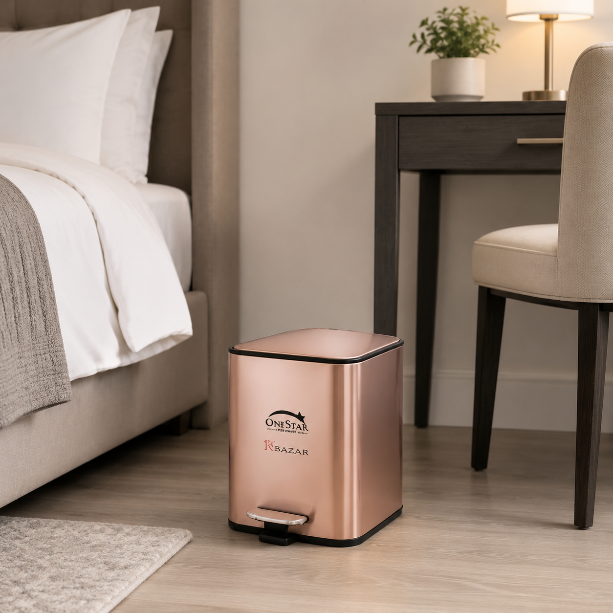 Guard Square Stainless Steel Pedal Bin 3, 5 Litre