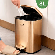Guard square stainless steel pedal bin – KT Bazar