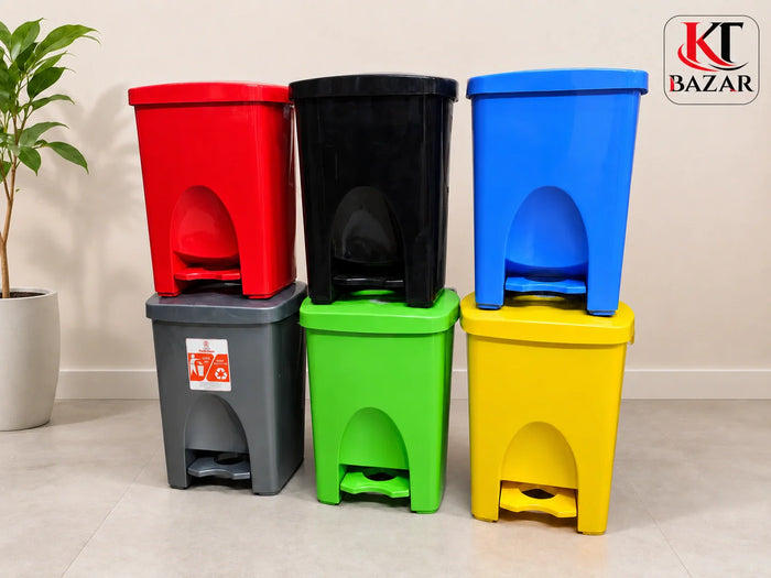 20 liter plastic pedal dustbin with lid – KT Nest