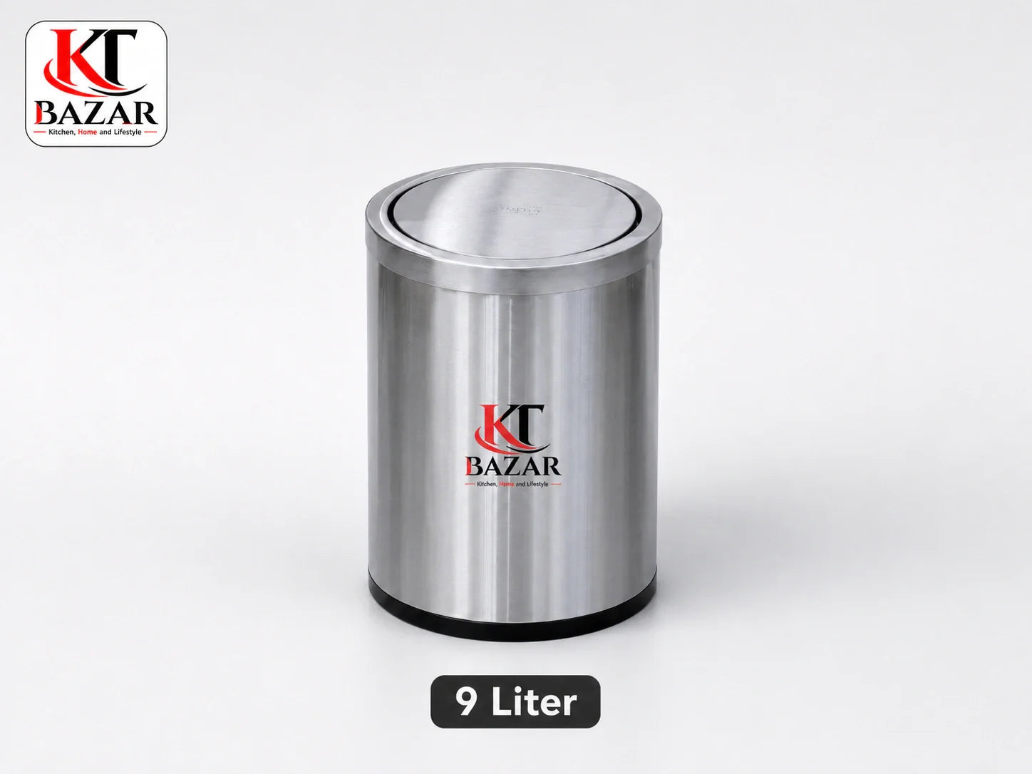 Premium stainless steel swing dustbin 9L 18L 30L – KT Bazar
