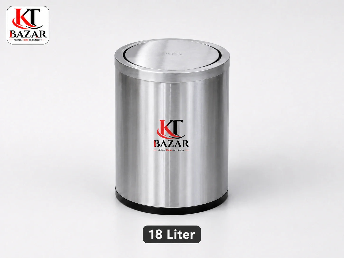 Premium stainless steel swing dustbin 9L 18L 30L – KT Bazar