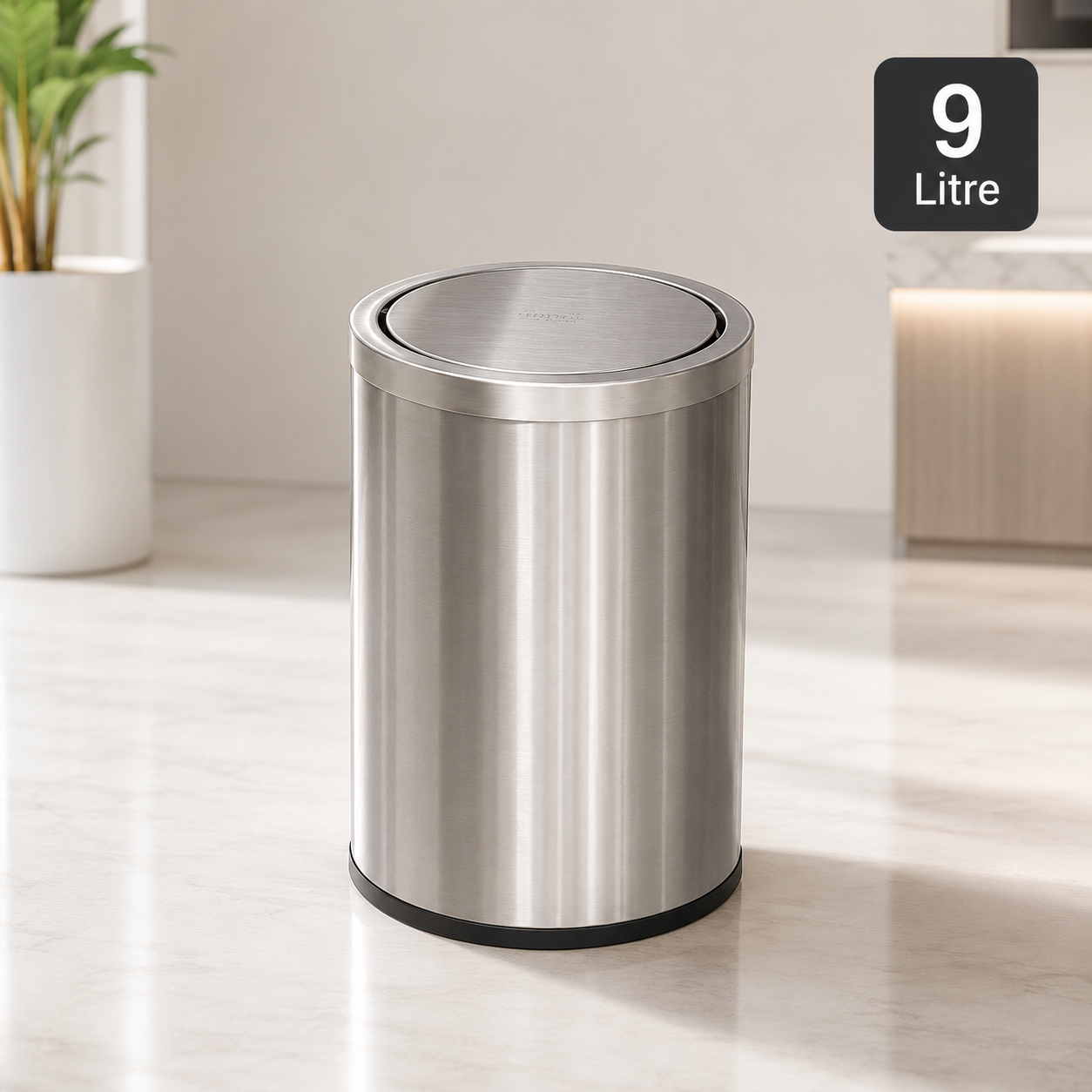 Premium stainless steel swing dustbin 9L 18L 30L – KT Bazar