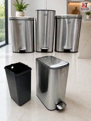Oval/Rectangular Stainless Steel Pedal Bin – 12L