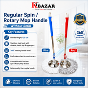 Spin mop handle with steel plate – KT Nest