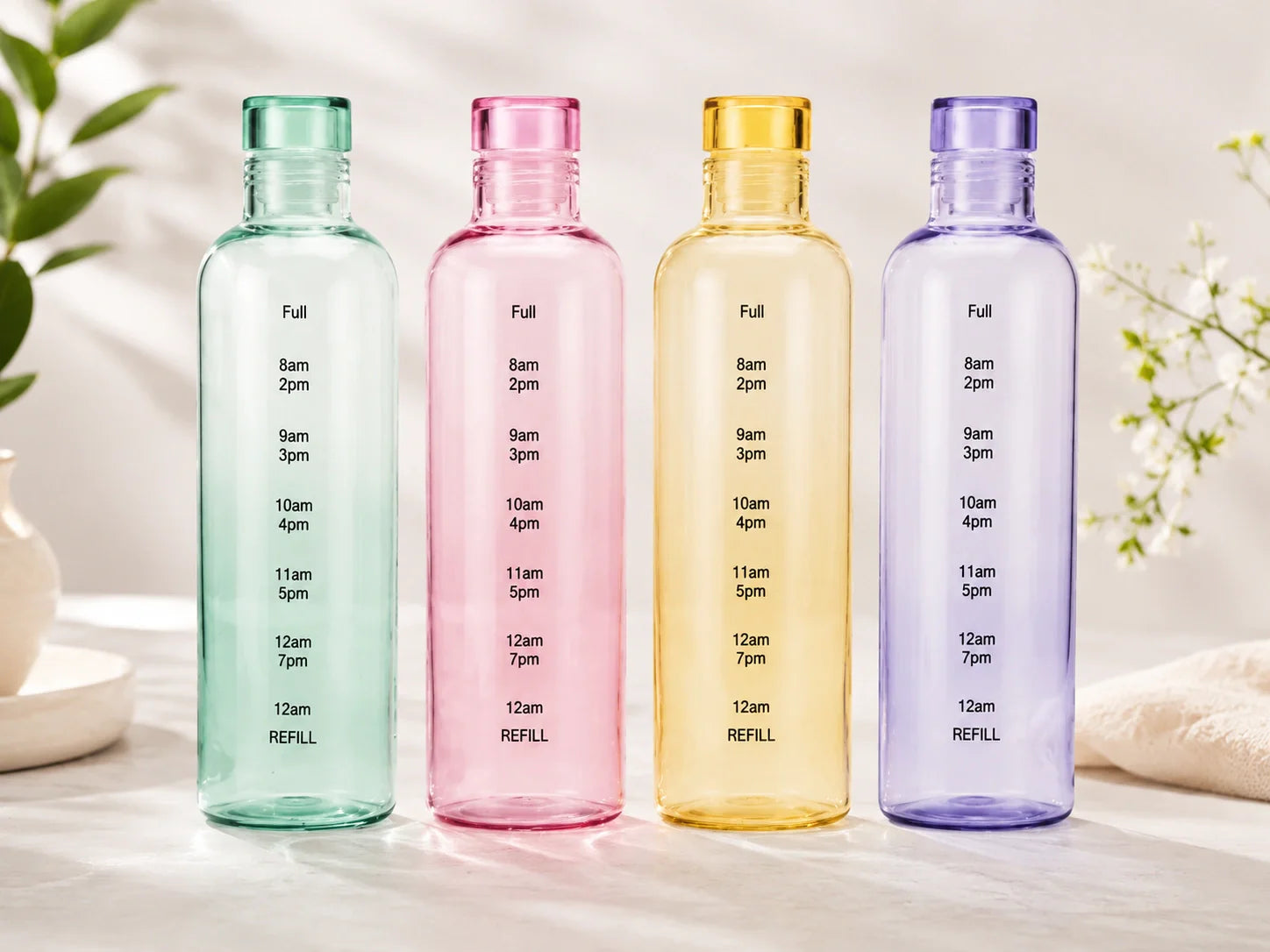 Time marker leakproof water bottle for daily hydration – KT Bazar