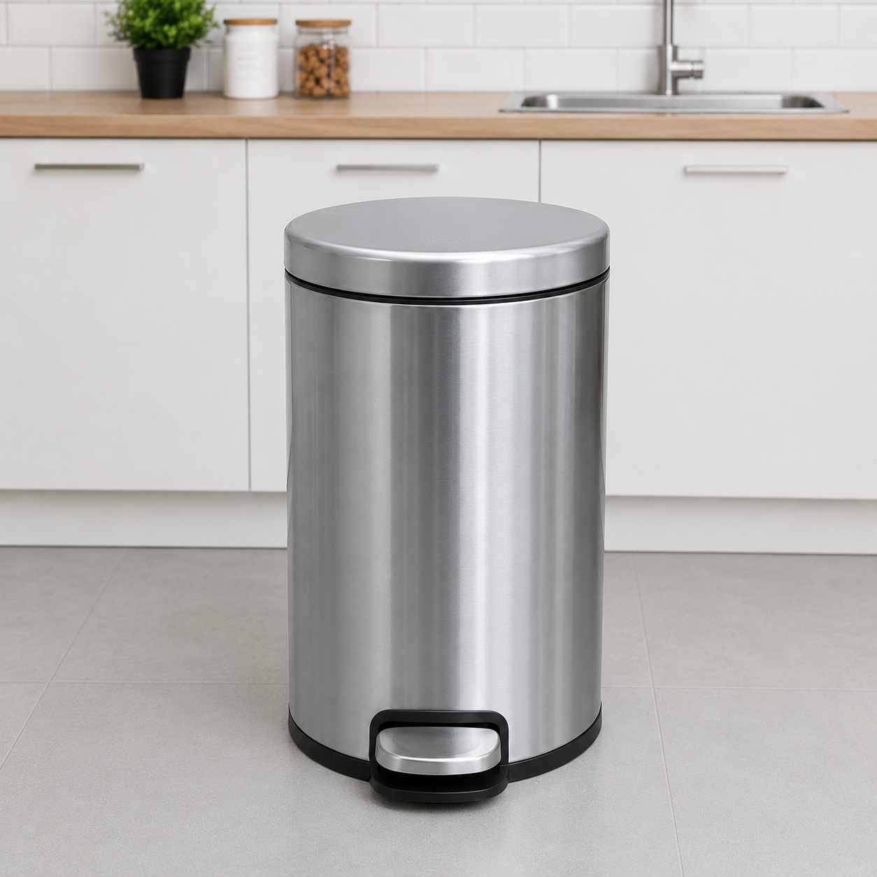 Stainless steel hydraulic pedal dustbin 6L to 20L – KT Bazar