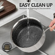 Honeycomb Stainless Steel Milk Pan with Glass Lid