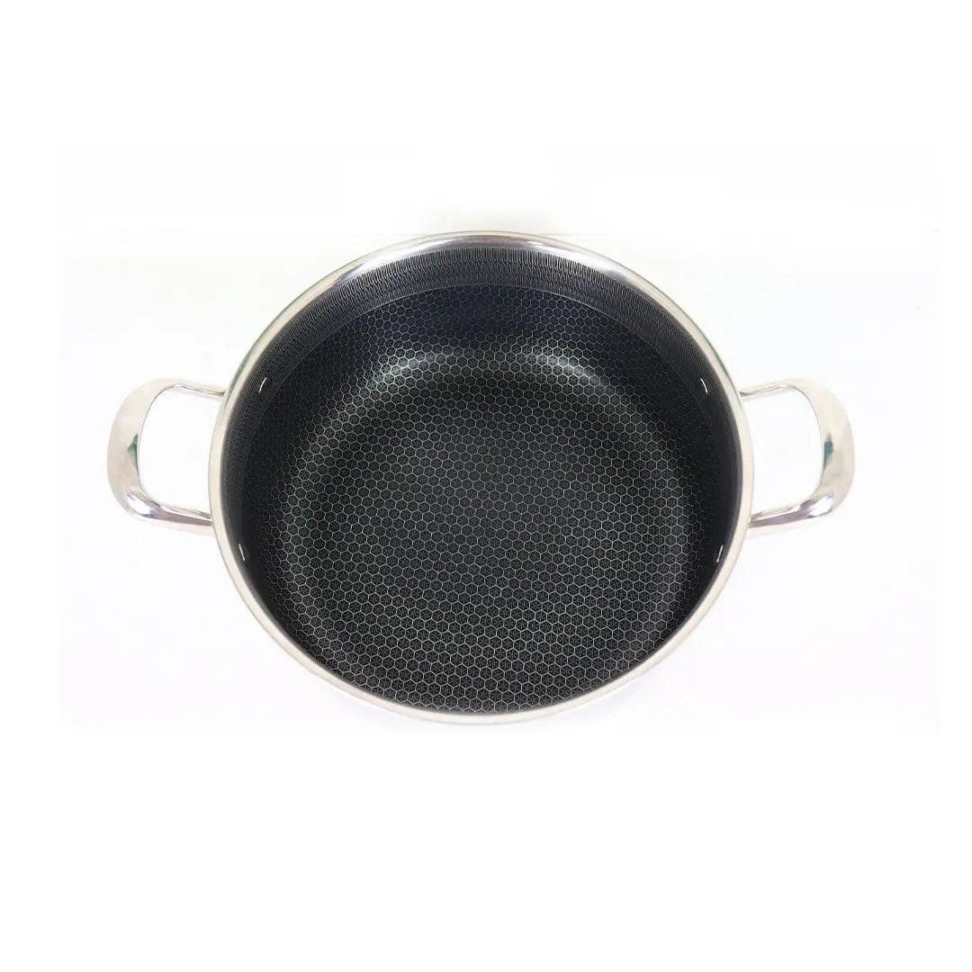 Honeycomb Stainless Steel Casserole with Glass Lid