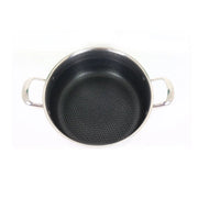Honeycomb Stainless Steel Casserole with Glass Lid