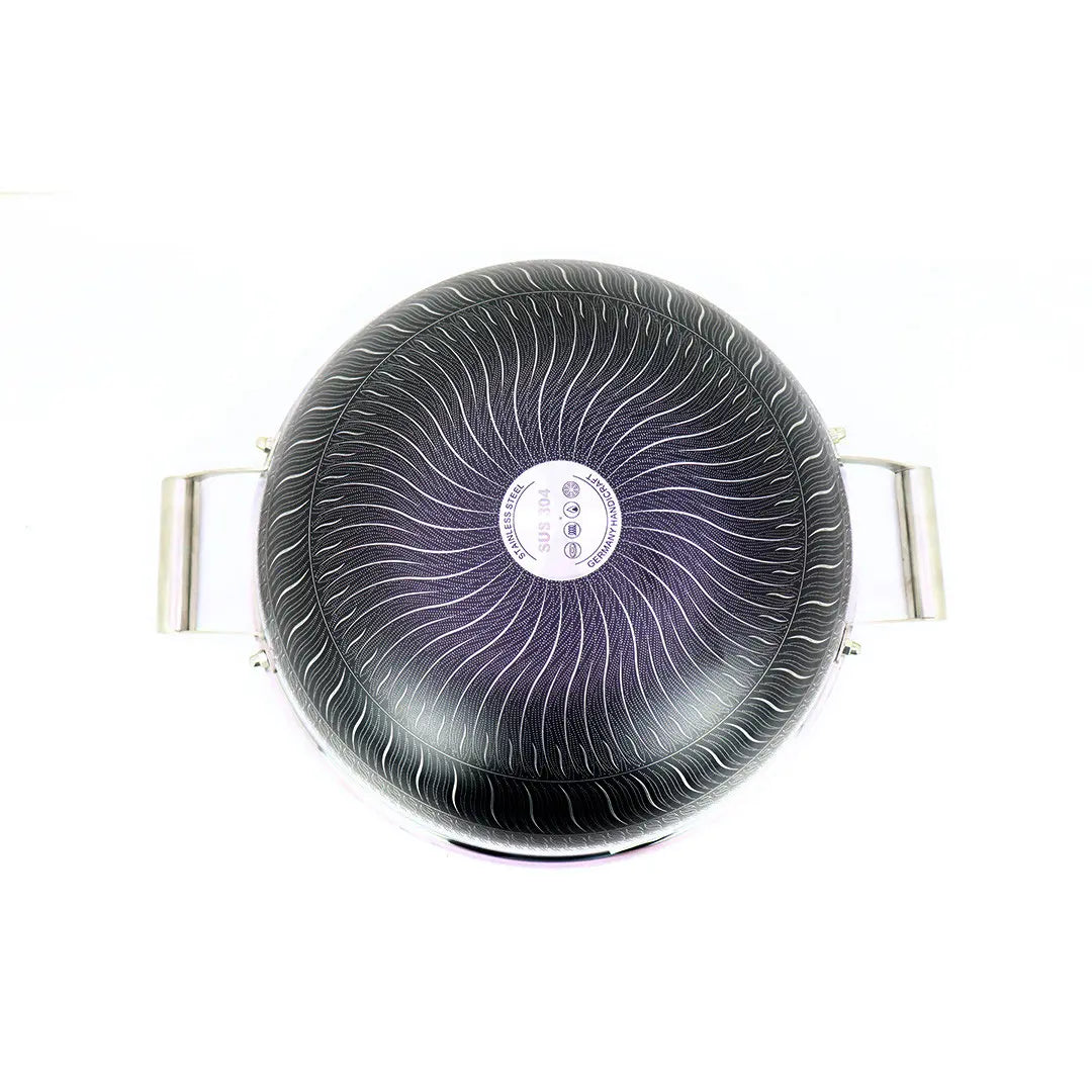 Honeycomb Stainless Steel Karai with Lid