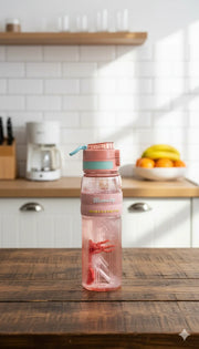 Stylish leakproof sports water bottle with straw – KT Nest