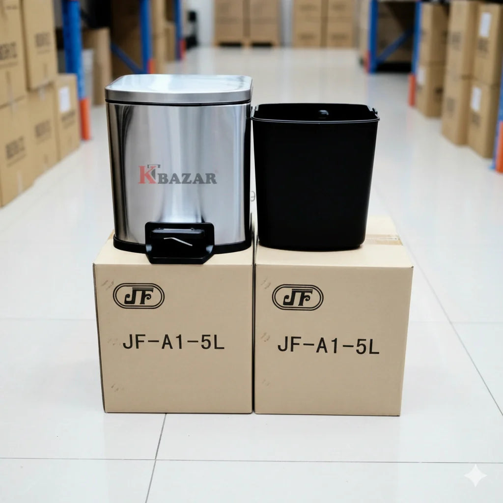 Hydraulic Stainless Steel Pedal Dustbin