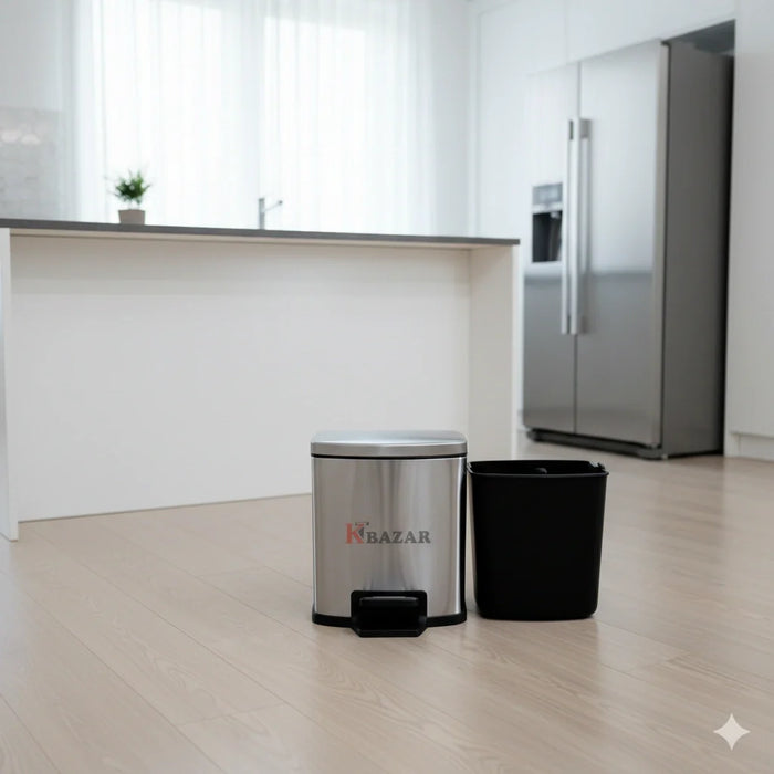 Hydraulic stainless steel pedal dustbin – KT Nest