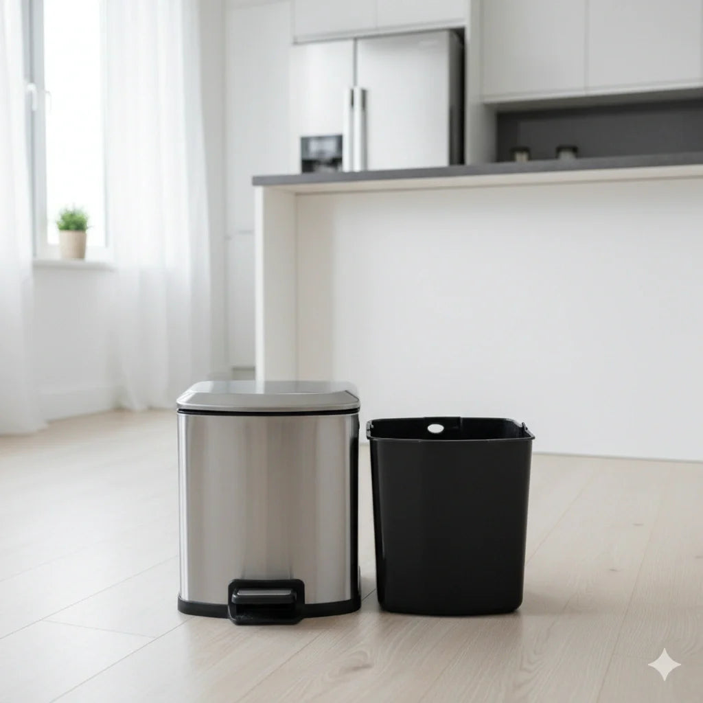 Hydraulic Stainless Steel Pedal Dustbin