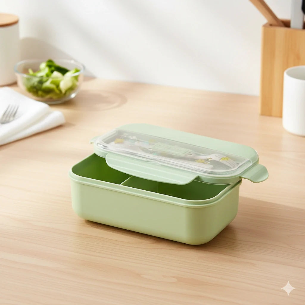 Leakproof plastic lunch box with divider – KT Bazar