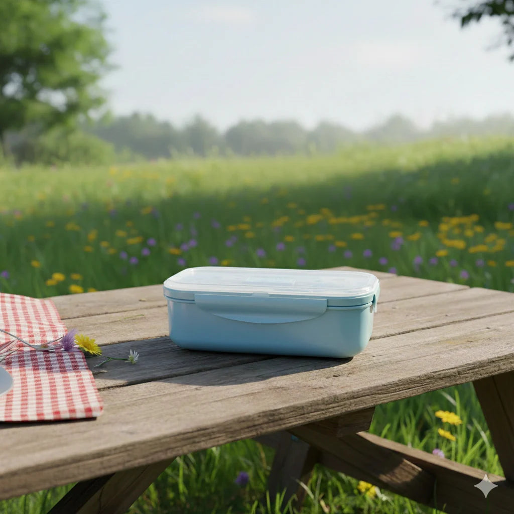 Leakproof plastic lunch box with divider – KT Bazar