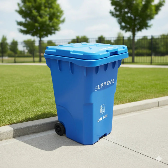 240 liter large plastic wheel dustbin with lid – KT Nest