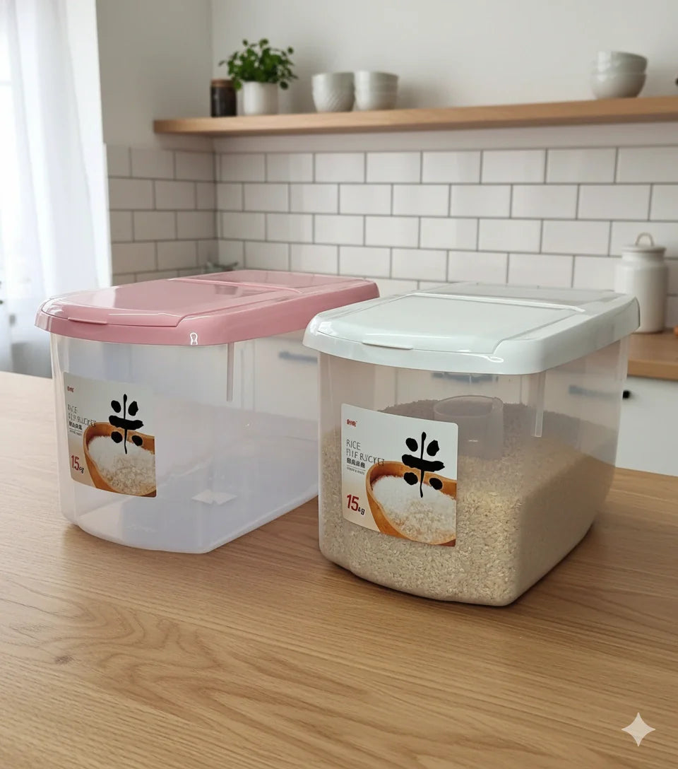 15KG Rice & Cereal Storage Container with Wheels