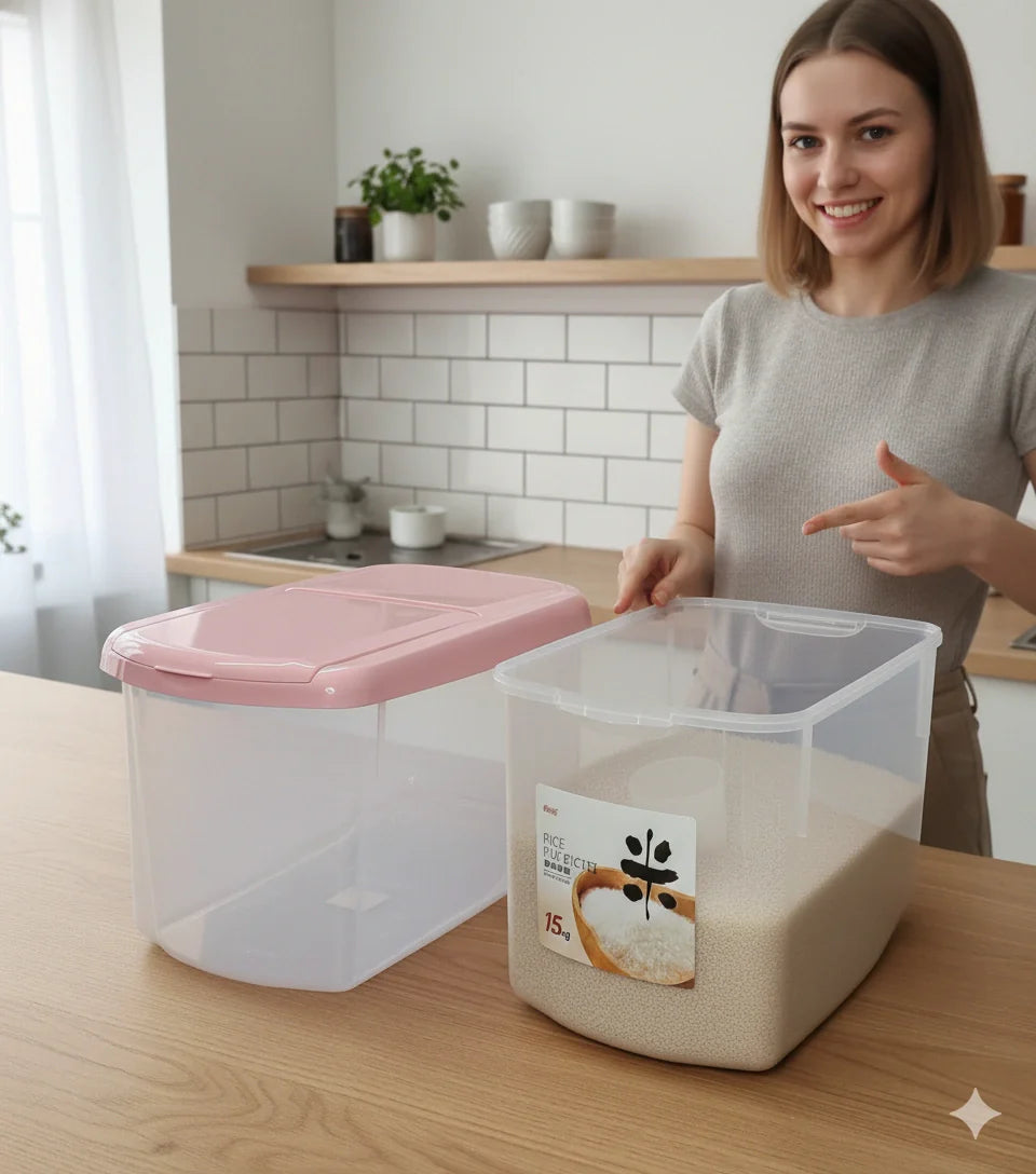 15KG Rice & Cereal Storage Container with Wheels