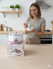 Samurai Electric Yogurt Maker with Stainless Steel Bowl – Automatic Homemade Yogurt Machine for Healthy Kitchen Use