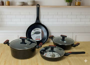 Kiam Essentials Diecast 7 Pieces Non-Stick Cookware Set – Induction Compatible Premium Kitchen Cooking Set
