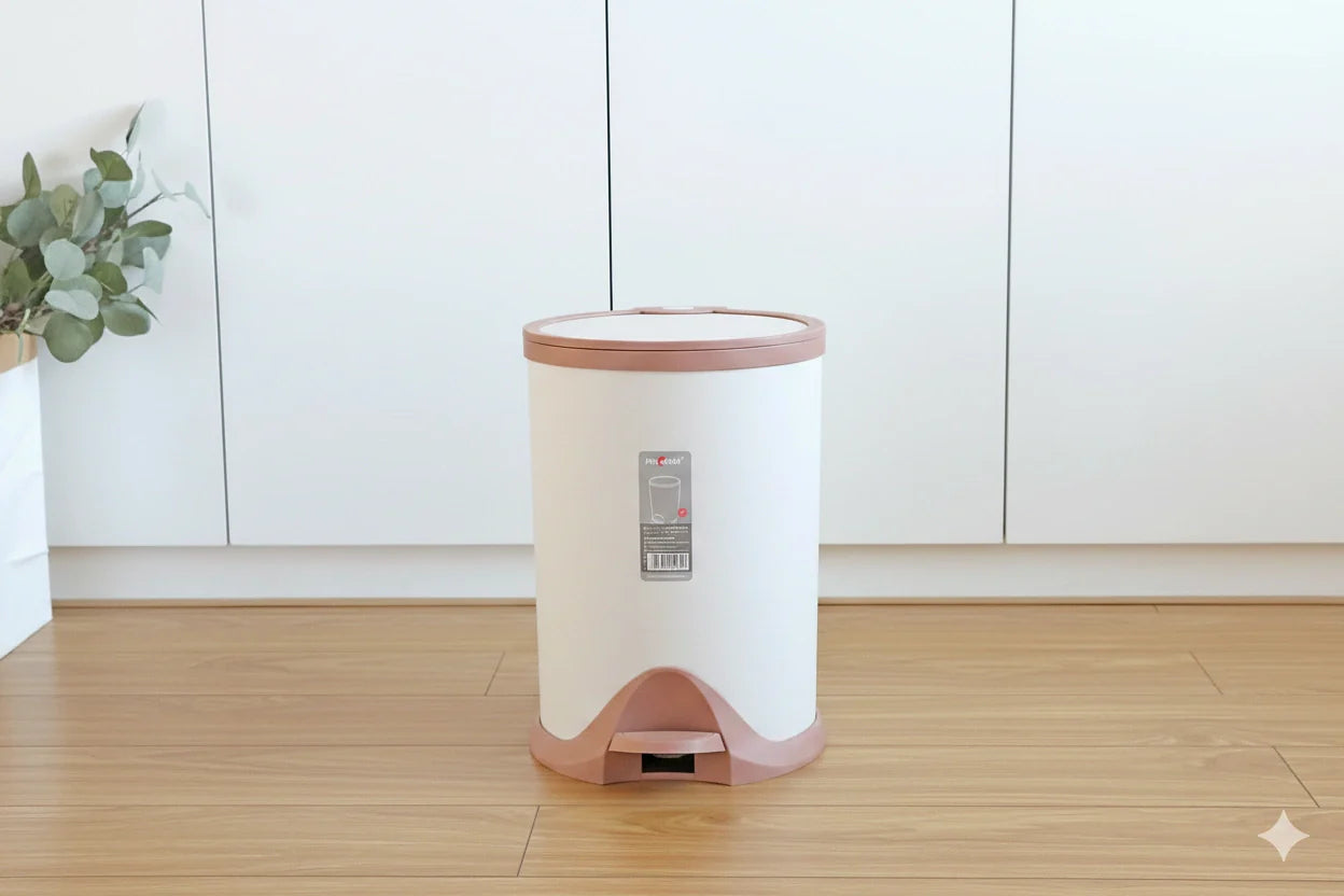 Premium pedal dustbin with inner bucket hands free waste bin – KT Bazar