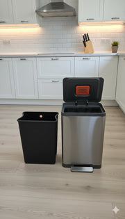 Hydraulic Stainless Steel Dustbin – 6L to 35L