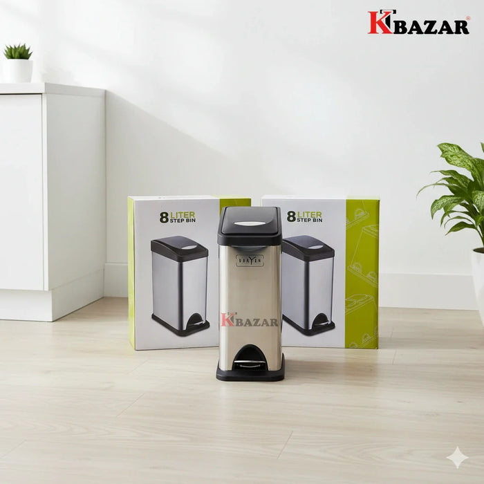Stainless steel step bin 8 liter – KT Nest