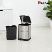 Square Hydraulic Stainless Steel Dustbin – 6L/12L