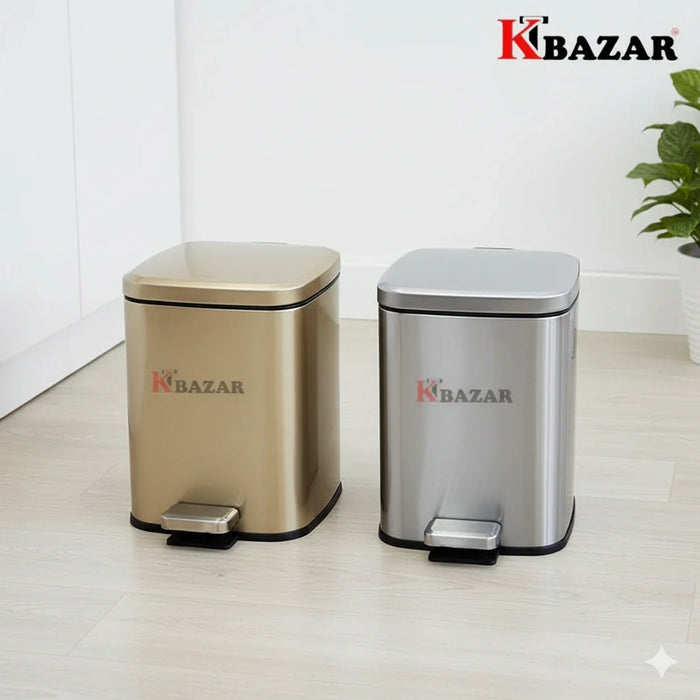 Stainless steel hydraulic dustbin 9 liter – KT Nest